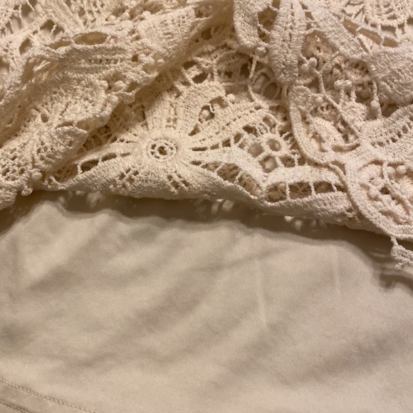 Forever 21 Cream Lace Mini Skirt Size L - Picture 3 of 4